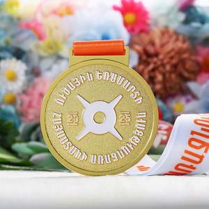 Nuevas Medallas Personalizadas de Fundición a Presión 2D, Medallas Deportivas de Metal, Aleación de Zinc, Esmalte, Latón, Chapado en Oro y Plata, Medallas de Halterofilia para Personalizar - Product Image 3
