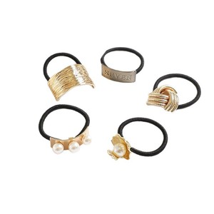 Élastique à cheveux en métal de style minimaliste pour femmes, accessoire capillaire coréen naturel et simple, élastique à cheveux tendance. - Product Image 5