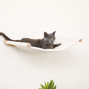 Набор мебели из 3 предметов с деревянной кошачьей стеной, каркас для скалолазания и гамака, среда для сна, для игр, прыжков и отдыха - Product Image 2