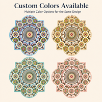 Souvenirs touristiques du Maroc, sous-verres en céramique de style marocain, sous-verres en céramique 3D, dessous de tasse avec boîte, personnalisés, sur mesure, ODM, vente en gros
