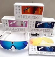 Lunettes intelligentes avec caméra unique, verres miroir orange, monture en polyuréthane pour usage extérieur