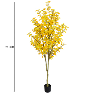 Plantas Artificiales de <span class=keywords><strong>Ginkgo</strong></span> Pequeñas de Alta Calidad para Exteriores, Bonsáis y Árboles en Maceta, Árboles de <span class=keywords><strong>Ginkgo</strong></span> para Decoración del Hogar - Product Image 6