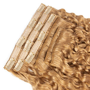Hot Selling Remy Haarband Clip Ins Fabrieksprijs Dubbel Getrokken 100% Ruwe Dikke Eindclip Ins Haarverlenging - Product Image 5
