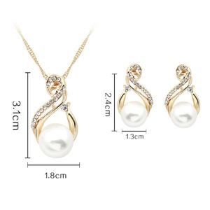 Set di Gioielli in Acciaio Inossidabile alla Moda con <span class=keywords><strong>Collana</strong></span> <span class=keywords><strong>e</strong></span> <span class=keywords><strong>Orecchini</strong></span> per Donna - Product Image 2