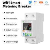 Nouveauté QJC 63A interrupteur WIFI intelligent TUYA compteur d'énergie Kwh compteur disjoncteur télécommande surtension sous-tension