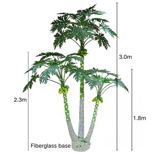 Plantes artificielles vertes PE 3m pour <span class=keywords><strong>la</strong></span> maison et le bureau Décoration en plastique Grand <span class=keywords><strong>papaye</strong></span> - Product Image 3