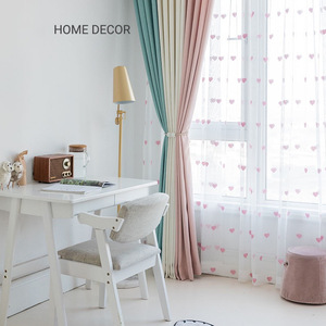 Bellissimo pizzo ricamato <span class=keywords><strong>tende</strong></span> trasparenti per il soggiorno, principessa rosa delle ragazze camera finestra <span class=keywords><strong>tende</strong></span> balcone - Product Image 2
