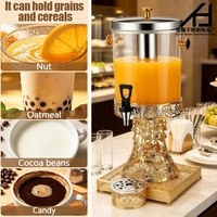 Distributeur de jus en acier inoxydable pour hôtels et traiteurs, 8L, distributeur de boissons froides en libre-service avec robinet pour buffet, mariage