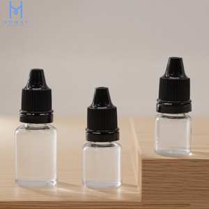 Rõ ràng Đen Pet nhựa bóp <span class=keywords><strong>dropper</strong></span> chai 5ml-20ml năng lực vít cap Màn hình in ấn sử dụng cho Thuốc nhỏ mắt thuốc Logo - Product Image 3
