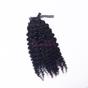 Nouvelles extensions de cheveux humains au crochet à <span class=keywords><strong>pointe</strong></span> effilée, bouclées pour tressage, tresses bohèmes vierges, cheveux humains crépus bouclés pour tresses, fournisseur - Product Image 2