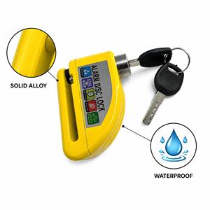 Kunci <span class=keywords><strong>Alarm</strong></span> Rem Cakram Anti Air dari Paduan Aluminium untuk Sepeda & Motor - Product Image 2