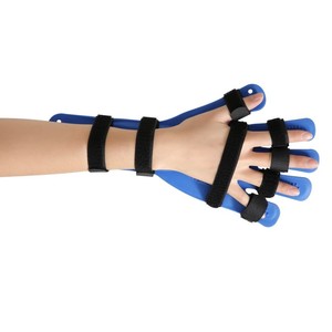 Tutore per dita blu con cinghia per recupero da ictus, emiplegia, infortuni al palmo, tutore fisso per mano e dita - Product Image 2
