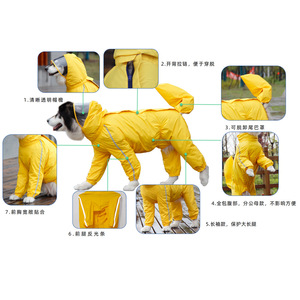 Imperméable pour chien à couverture intégrale bleu pour Alaskan Malamute, vêtements pour animaux de compagnie quatre saisons - Product Image 3