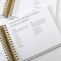 Carnets de notes A5 personnalisés en gros, pas chers, avec couverture rigide, pour la planification hebdomadaire et la gestion des objectifs, reliure spirale, impression de journaux