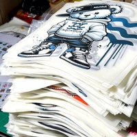 Autocollant DTF Thermocollant Professionnel Personnalisé d'Usine, Prêt à Presser pour T-shirts, Étiquette de Design, Impression Sérigraphique Personnalisée