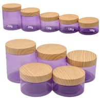 100ml 120ml 150ml 200ml Conteneur de pots de crème en plastique givré coloré avec couvercle 250gr pour cosmétiques pour crème pour les yeux