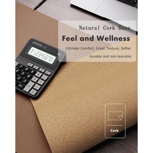 Sanxing <b>Leather</b> <b>Desk</b> <b>Mat</b> Rectangular 900x400mm Office Gaming Desktop Pad Non Slip Brown Color in Stock - Product Image 4