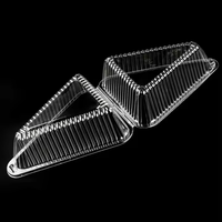 Boîte à sandwich triangulaire en plastique transparent PET de qualité alimentaire jetable de forme personnalisée pour boulangerie, dessert, bonbons, gâteaux