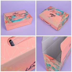Boîtes en carton ondulé rose imprimées, <span class=keywords><strong>prix</strong></span> compétitif, boîte cadeau en forme de valise, boîte d'expédition, boîte cadeau en forme de sac à main, emballage avec logo - Product Image 5