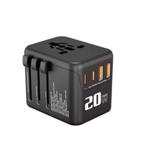 Adaptor Perjalanan Universal All in One Adaptor Perjalanan Internasional Colokan Pengisi Daya Ponsel Multiport USB Tipe C Pengisi Daya UK,EU,AU,US