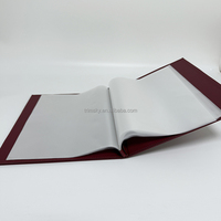 Carpeta de Archivos de Cuero PU Personalizada, Impermeable y Duradera para Organizador de Documentos de Oficina, Carpetas de Archivos de Papel A4