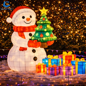 Arche de Noël personnalisée en forme de canne à sucre, lanterne LED RGB IP65 pour entrée de centre commercial ou place de ville, installation clé en main - Product Image 5