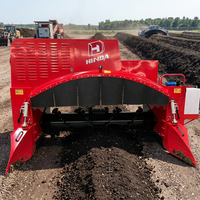 Machine à retourner le compost de type chenillé HINDA M30A pour engrais organique, équipement autopropulsé de retournement des déchets en hauteur