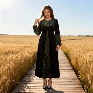 Abaya élégante en polyester sur mesure pour femmes musulmanes, robe longue de qualité supérieure pour diverses occasions, Moyen-Orient - Product Image 2