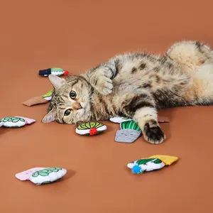 पर्यावरण के अनुकूल लोकप्रिय प्रशिक्षण बिल्ली कटनीप बिल्ली आलीशान खिलौना