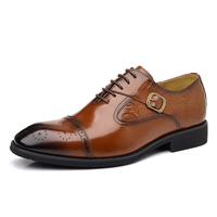 Mocassins rétro pour hommes, chaussures habillées à lacets, dessus en cuir véritable, semelle extérieure en cuir collé, anti-odeur, amorti, maille respirante