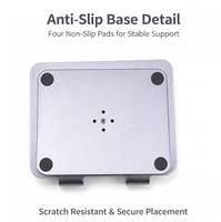 Support de tablette rotatif à 360 degrés en alliage d'aluminium, support de bureau pliable réglable pour iPad et téléphone portable