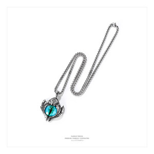 Collier en acier au titane à la mode rétro Hip-Hop Devil's Eye pour hommes Chaînes élégantes en forme de numéro avec diamant pour anniversaire - Product Image 3