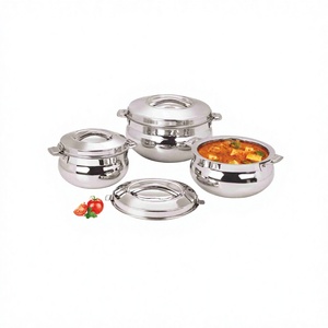 New Arrival Large Pots Stainless Steel Food <b>Warmer</b> Hot Pot Blossom 3 Set - Product Image 2