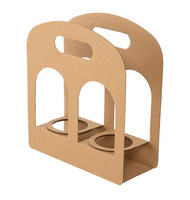 Prix d'usine Porte-gobelet pliant en papier jetable Plateau porte-gobelet en papier écologique