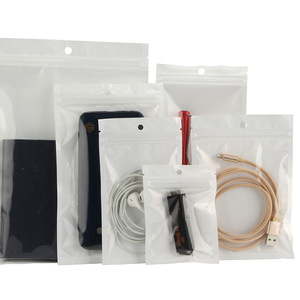 12*20CM bijoux perle Film fermeture éclair sac translucide étui de <span class=keywords><strong>téléphone</strong></span> <span class=keywords><strong>portable</strong></span> sac en plastique - Product Image 2