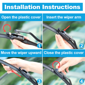 ASLAM - Escobillas Limpiaparabrisas Multifuncionales <span class=keywords><strong>de</strong></span> Alta Calidad para Conductor con Volante a la Derecha e Izquierda, Compatibles con el 99% <span class=keywords><strong>de</strong></span> <span class=keywords><strong>los</strong></span> Coches, Reemplazables X3 A6 - Product Image 5