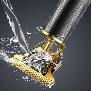 <span class=keywords><strong>Tondeuse</strong></span> à barbe rechargeable USB à lame en T avec logo personnalisé pour hommes, <span class=keywords><strong>tondeuse</strong></span> à cheveux électrique sans fil dorée - Product Image 5
