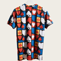 T-shirt décontracté à motif de poker As de pique noir pour homme-Mélange de polyester doux, col rond, manches courtes, lavable en machine