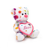 Animal en peluche en peluche doux, jouets promotionnels ours en peluche avec coeur cadeaux saint-valentin ours en peluche jouet en peluche