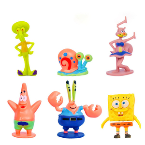 Ensemble de 6 pièces et 8 articles de Bob l'éponge - Décorations de gâteau en forme d'aquarium style Q - Product Image 5