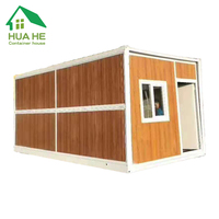 Maison conteneur pliable en acier de 20 pieds, bureau, maison mobile, entrepôt extérieur, prête à vivre, mini-maisons préfabriquées