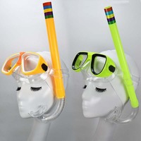 Masque de plongée avec tube d'inhalation-exhalation, lunettes de natation à monture large, masques de natation pour adultes et enfants