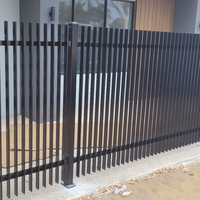 Clôture en aluminium robuste à lames verticales soudées, écran d'intimité facile à installer pour les communautés résidentielles