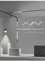 Rail magnétique PNY pour éclairage LED blanc/noir 48V R90, mini-système ultra-plat à aspiration, éclairage sur rail magnétique encastré ou en saillie