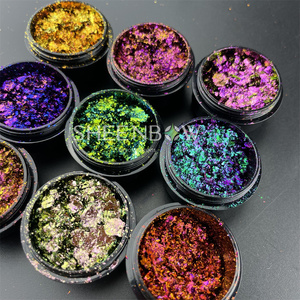 Pour Sheenbow Chameleon Cosmetic Flakes <span class=keywords><strong>Color</strong></span> Shifting Aléatoire Cut Glitter Pigment en vrac - Product Image 2