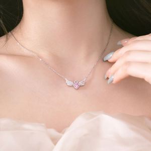 Collar de Plata S925 con Colgante de Zirconia Cúbica 5A en Forma de Corazón y Corona, Joyería Fina de Lujo Dylam - Product Image 3