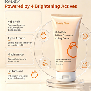 OEM ODM Brilliant Smooth Axillary Cream Whitening Multi-area Cream with Kojic Acid Alpha Arbutin <strong>Body</strong> Dark Spot Corrector Cream - Product Image 3