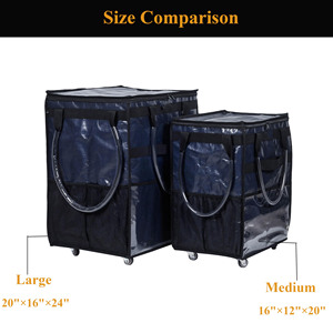 Shopping Trolley <b>Small</b> Size Foldable Four-<b>wheel</b> Portable Large Capacity Shopping Cart Trolley for Supermarket - Product Image 5