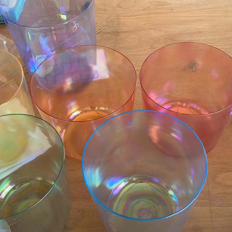 Прозрачная Хрустальная Поющая чаша Alchemy Поющая чаша драгоценный камень космическая кварцевая чаша для звукозаживления