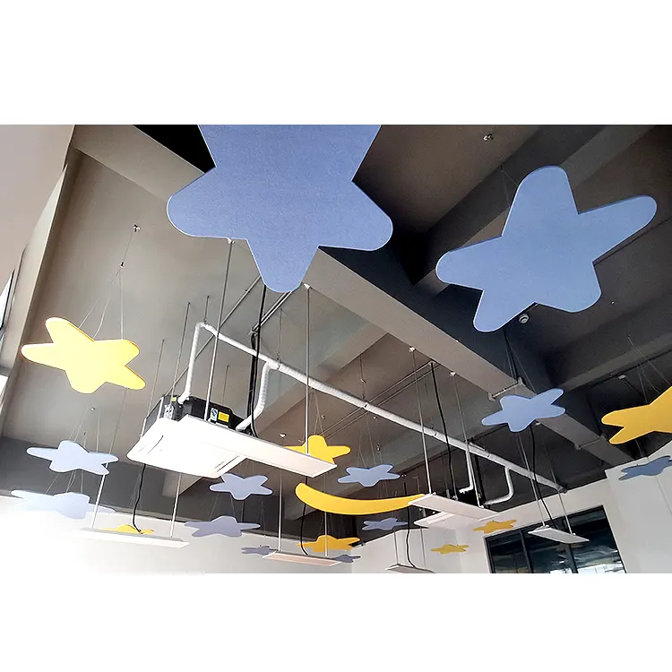 Online China Shop Decorative Polyester Fiber False Ceiling Circular Acoustic Ceiling Tiles